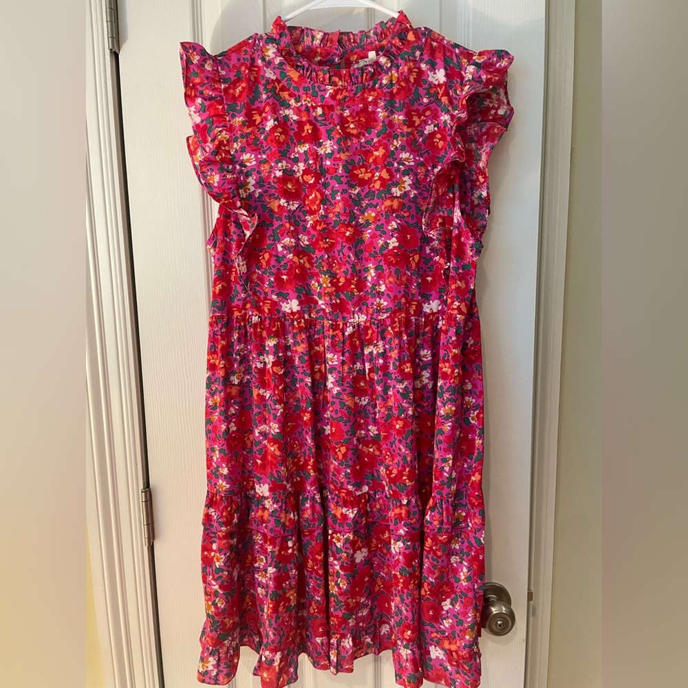 NWT Jodifl Red Floral Dress Size Large